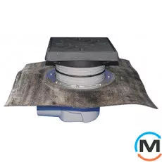 Дворовий трап серії HL Perfekt DN110 горизонтальний з бітумним полотном, 260х260мм, фото 