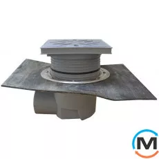 Дворовий трап серії HL Perfekt DN110 горизонтальний з бітумним полотном, 240х240мм, фото 