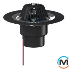 Покрівельна вирва HL DN125 із затискним елементом та підігрівом (10-30Вт/230В)., фото 