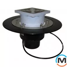 Покрівельна вирва HL DN75 із затискним елементом та підігрівом (10-30Вт/230В). Прохідна – 148х148мм/1, фото 