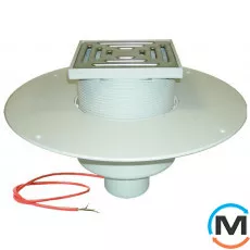 Покрівельна вирва HL DN125 з ПВХ-консоллю та з електропідігрівом (10-30Вт/230В) для експлуатованої, фото 