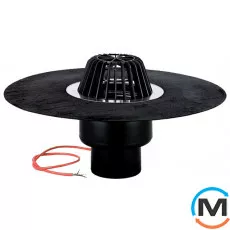 Покрівельна вирва HL DN125 з бітумним полотном та підігрівом (10-30Вт/230В), фото 