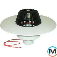 Покрівельна вирва HL DN160 з ПВХ-консоллю та з електропідігрівом (10-30Вт/230В), фото 