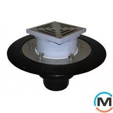 Покрівельна вирва HL DN75 із затискним елементом. Прохідна – 148х148мм/137х137мм., фото 