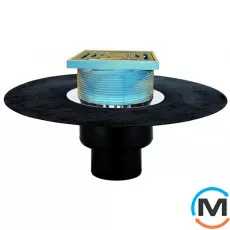 Покрівельна вирва HL DN75 з бітумним полотном. Прохідна – 148х148мм/137х137мм., фото 