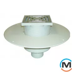 Покрівельна вирва HL DN160 з ПВХ-консоллю для експлуатованої покрівлі - 148х148мм/137х137мм, фото 