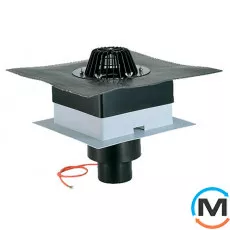 Покрівельна вирва HL DrainBox DN110 з бітумним полотном та підігрівом (10-30Вт/230В)., фото 