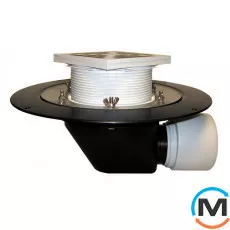 Покрівельна вирва HL DN75/110 горизонтальна з затискним елементом. Прохідна – 148х148мм/137х137мм., фото 