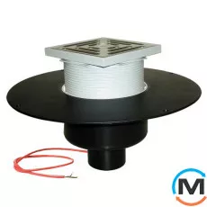 Покрівельна вирва HL DN125 з ПП-фланцем та електрообігрівом (10-30W/230V), фото 