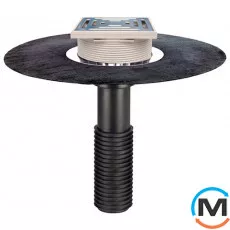 Ремонтна покрівельна вирва HL для DN75 з бітумним полотном. Прохідна – 148х148мм/137х137мм., фото 