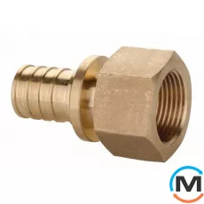 Перехідник Aquapex з внутрішнім різьбленням 32 x Rp 3/4", Тип різьблення: Внутрішня, Діаметр різьблення: 3/4", Діаметр (мм): 32, Робочий тиск (бар): 10, Матеріал: Латунь, фото 