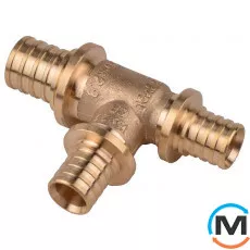 Трійник Aquapex 32 x 32 x 32 мм, Модифікація: 32 x 32 x 32, Діаметр (мм): 32, Робочий тиск (бар): 10, Матеріал: Латунь, фото 