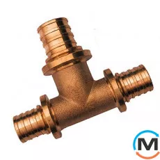 Трійник Aquapex 16 x 20 x 16 мм, Модифікація: 16 x 20 x 16, Діаметр (мм): 16, Робочий тиск (бар): 10, Матеріал: Латунь, фото 