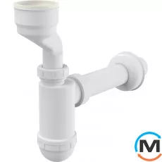 Сифон HL для пісуарів DN40 із сполучною манжетою та декоративною розеткою., фото 