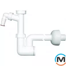 Сифон HL для мийок DN40х5/4" з підключенням пральної або посудомийної машини, спрочисткою-брудозбір, фото 