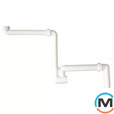 Сифон HL, що економить простір, для умивальників DN32х5/4" вертикальний, фото 