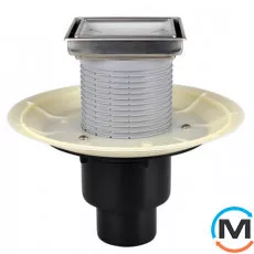 Трап HL для внутрішніх приміщень з "СУХИМ" сифоном, з вертик/випуском DN50/75/110, з надставним еле, фото 