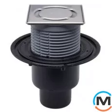 Трап HL для внутрішніх приміщень DN50/75/110 вертикальний 123х123мм/115х115мм, фото 