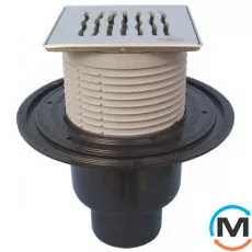 Трап HL для внутрішніх приміщень DN50/75/110 вертикальний, 121х121мм KLICK-KLACK /115х115мм "Orinoco, фото 