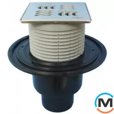 Трап HL для внутрішніх приміщень DN50/75/110 вертикальний, 121х121мм KLICK-KLACK /115х115мм "Yukon", фото 