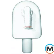 Сифон HL для пральної або посудомийної машини DN40 для настінного монтажу з декоративною білою пл, фото 