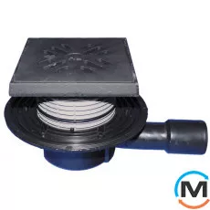 Трап HL для внутрішніх приміщень DN40/50 горизонтальний 150х150мм, фото 