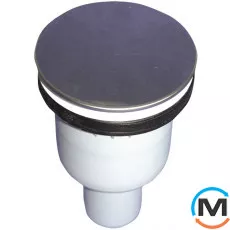 Сифон HL DN50 для душового піддону вертикальний із зливним отвором d 90мм та декоративною кришкою, фото 