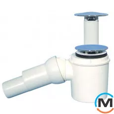 Сифон HL DN50/40х6/4" горизонтальний для душового піддону з декоративною кришкою d 75мм., фото 