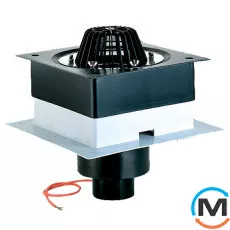 Покрівельна вирва HL DrainBox DN125 із затискним елементом та підігрівом (10-30Вт/230В)., фото 