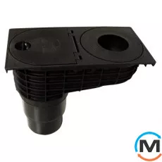 Вуличний трап HL DN110/125 з морозостійким запахозапірним пристроєм, набірними кільцями d 75, фото 