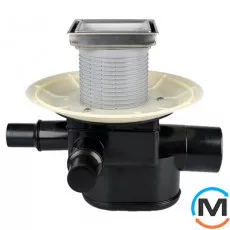 Трап HL для внутр. приміщень обрій. DN75/110, з трьома дод. входами DN40/50, з надставним ел. для п, фото 