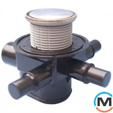 Трап HL для внутр. приміщень DN75/110 горизонт з круглою насадкою d 131мм, фото 