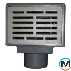 Трап HL для підвалів DN110 горизонтальний 170х240мм синтетичний матеріал/155х225мм чавун, фото 