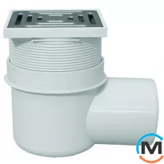 Трап HL для підвалів DN110 горизонтальний 148х148мм/138х138мм, фото 