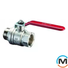 Кран кульовий Oventrop "Optibal" 3/4" вн.-нар. ручка, Тип різьблення: Внутрішня/Зовнішня, Діаметр різьблення: 3/4", Виконання: Прямий, Тип ручки: Ручка, Робочий тиск (бар): 16, Матеріал: Латунь, фото 