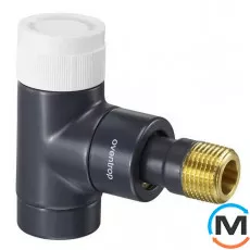 Термостатический клапан Oventrop угловой "Е" 1/2", антрацит, Диаметр резьбы: 1/2", Исполнение: Угловой, Цвет: Антрацит, фото 