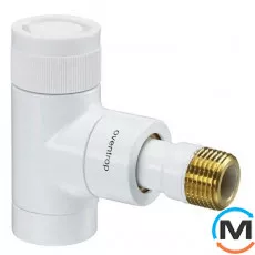 Термостатический клапан Oventrop угловой "Е" 1/2", белый, Диаметр резьбы: 1/2", Исполнение: Угловой, Цвет: Белый, фото 