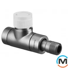 Термостатический клапан Oventrop прямой "Е" 1/2", матовая сталь, Диаметр резьбы: 1/2", Исполнение: Прямой, Цвет: Матовая сталь, фото 