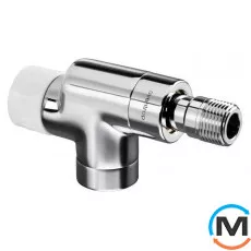 Термостатический клапан Oventrop осевой "Е" 1/2", хромированный, Диаметр резьбы: 1/2", Исполнение: Осевой, Цвет: Хром, фото 