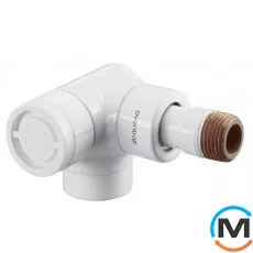 Термостатический клапан Oventrop 3-осевой "Е" 1/2", левое подключение, белый, Диаметр резьбы: 1/2", Исполнение: Торцевой левый, Цвет: Белый, фото 