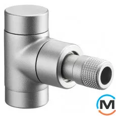 Клапан обратного потока Oventrop угловой "Combi E" 1/2", никелированный, Диаметр резьбы: 1/2", Исполнение: Угловой, Цвет: Никелированный, фото 