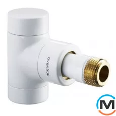 Клапан обратного потока Oventrop угловой "Combi E" 1/2", белый, Диаметр резьбы: 1/2", Исполнение: Угловой, Цвет: Белый, фото 