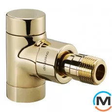 Клапан обратного потока Oventrop угловой "Combi E" 1/2", позолоченый, Диаметр резьбы: 1/2", Исполнение: Угловой, Цвет: Золотой, фото 