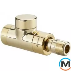 Клапан обратного потока Oventrop прямой "Combi E" 1/2", позолоченый, фото 