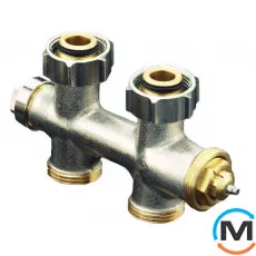 Вузол нижнього підключення Oventrop "Multiblock T" прямий, для одно та 2-х трубних систем, G¾, Діаметр різьблення: 3/4", Виконання: Прямий, фото 