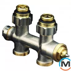 Вузол нижнього підключення Oventrop "Multiblock T" прямий, для одно та 2-х трубних систем, Rp½, Діаметр різьблення: 1/2", Виконання: Прямий, фото 