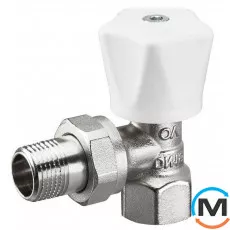 Клапан Oventrop ручной НRV Ду 15 (угловой), Диаметр резьбы: 1/2", Исполнение: Угловой, Цвет: Никелированный, фото 