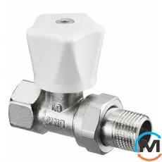 Клапан Oventrop ручной НRV Ду 15 (прямой), Диаметр резьбы: 1/2", Исполнение: Прямой, Цвет: Никелированный, фото 