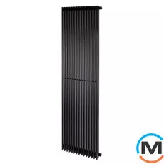 Трубчастий радіатор Betatherm Metrum BM6 1800x465x92 мм вертикальний RAL9005 (чорний-матовий), Колір: Чорний, Довжина (мм): 465, Макс. Температура (град.): 110, фото 