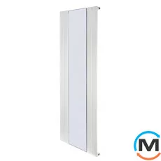 Трубчастий радіатор Betatherm Mirror PE 1118/08 1800x609x90 мм вертикальний RAL9005 (білий-матовий), фото 